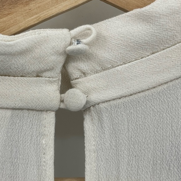 Free People S Say You Love Me Halter Cream Black Rose Key Hole Back Blouse - Picture 11 of 14